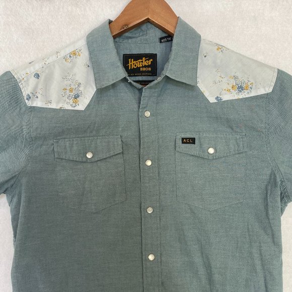 Howler Bros Shirt Size Small Gaucho Austin City Limits Floral pearl snaps - Picture 1 of 7